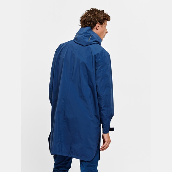 Aigle Long Waterproof And Windproof Coats Men Blue ZA-40285